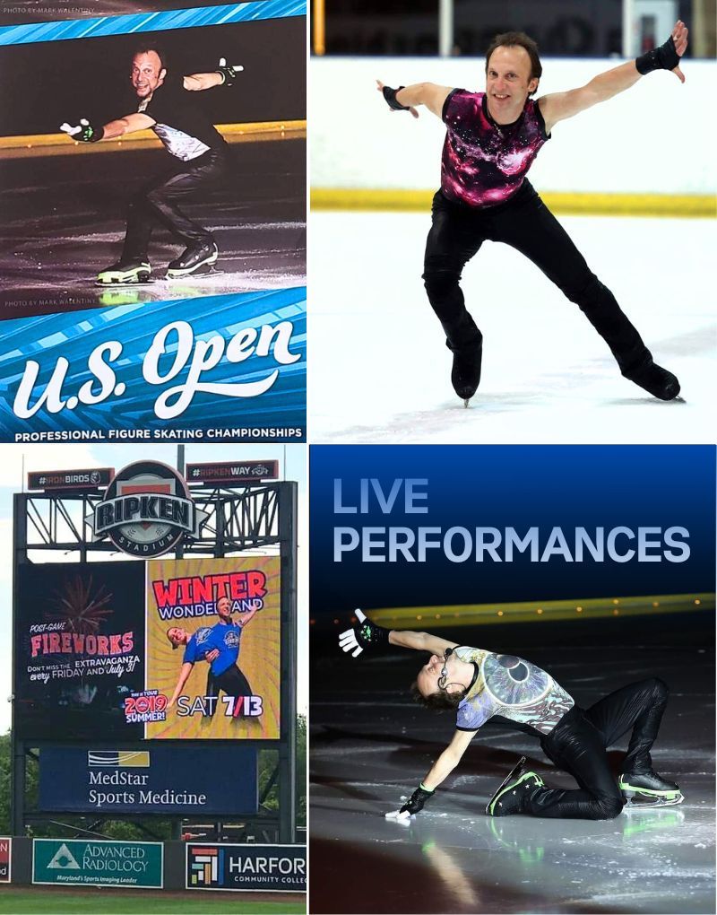 David Lipowitz performing on the ice professional figure skating moves